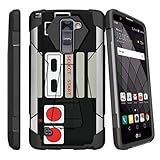 LG Stylus 2 Plus Black Case| LG Stylo 2 Plus Hard Shell Case [SHOCK FUSION] Dual Layer Bump and Drop Protection Case with Built in Kickstand by Miniturtle - Retro Controller