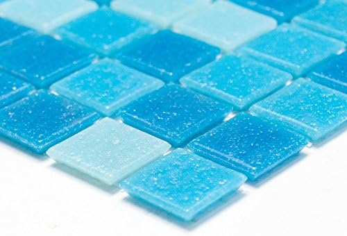 Tiles mosaic tile square bathroom glass white blue dark blue 4 mm New # 189