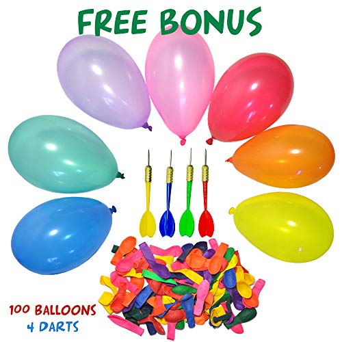 Gleeporte Carnival Ring Toss Game Set with Bonus Balloon Popping Dart Game, Outdoor Games for Kids and Adults, Carnival Birthday Party Supplies, Tossing Game Kit for Yard, Lawn, Beach and Camping