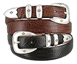 Tuscon Gold Genuine Italian Calfskin Leather Designer Dress Golf Belt for Men