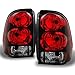 AKKON - For Chevy Trailblazer SUV Red Clear Rear Tail Light Brake Lamps Taillamps Replacement Pair Left + Right
