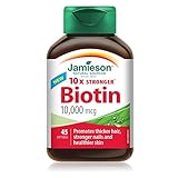 Jamieson 10x Stronger Biotin 10,000 mcg, 45 Softgels