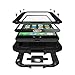 iPhone SE 2022/2020 Case,Tempered Glass Luxury Aluminum Alloy Protective Military Bumper Heavy Duty Cover Shell Case Skin Protector for Apple iPhone SE 2022/2020 /8/7 (Black)