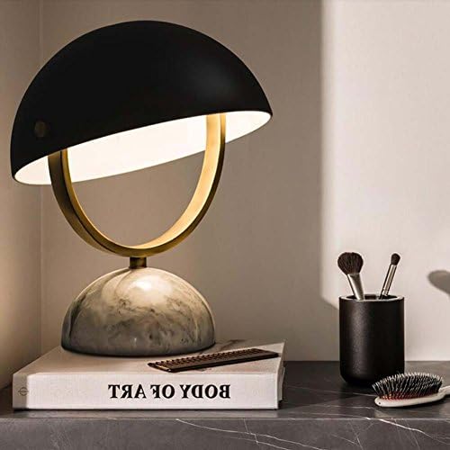 Table Lamp, Modern and Simple Marble Table Lamp, Metallic Decorative Iron Art Table Lamp, Living Room，Bedroom, Study Room，Bedside, E14 [Energy Class A+] 15 * 31 * 25CM YDYG
