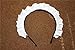 MAYSONG Women's Maid Cosplay Hair Hoop Gothic Headband white
