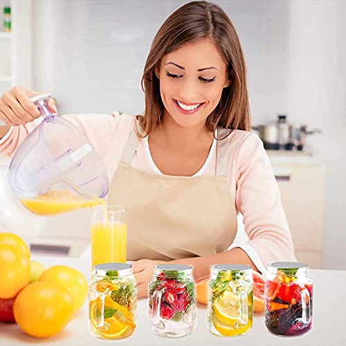 100 PCS Wide Mouth Mason Jar Lids,Reusable Leak Proof SplitType Silver
