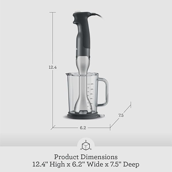BREVILLE BSB510XL CONTROL GRIP IMMERSION BLENDER, BRUSHED STAINLESS STEEL