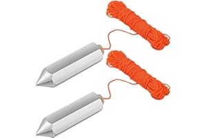 Lhnjimrsy 2 Pcs Hexagon Steel Plumb Bob790-8, 8 Ounce Plumb Alloy Steel Plumb Building Measuring Hammer Crafting Plumb Wire K