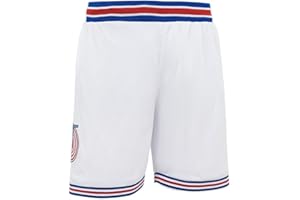 CNALLAR Boys Space Movie Basketball Shorts Kids Sport Shorts White/Black XS-XL