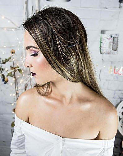 Festival Hair Accessories, Prom Hair Chain, Boho Hippie Jewelry, Metal Head Chain