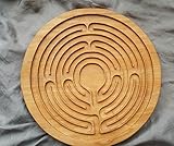 Finger Labyrinth, Cherry wood labyrinth, marble maze, wooden labyrinth, hand eye coordination, zen board, meditation assistant, finger maze