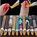 Crystal Pick up Tool Rhinestones Picker Pencil Nail Art Gem Wax Pen Yellow 2pcs + 3 Triangular plates
