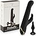 Diabella Dual Motor G Spot & Clitoris Black Vibrator w/ Anal Plug Adult Toy Set. 10 Pulsating Modes, Waterproof, Rechargeable, Medical Grade Silicone, Exclusive 2017 Vibe2o (Small 4