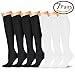 7 Pairs Compression Socks For Women and Men - Best Medical, Nursing, for Running, Athletic, Edema, Diabetic, Varicose Veins, Travel, Pregnancy & Maternity - 15-20mmHg, Small / Medium,  Assorted 2