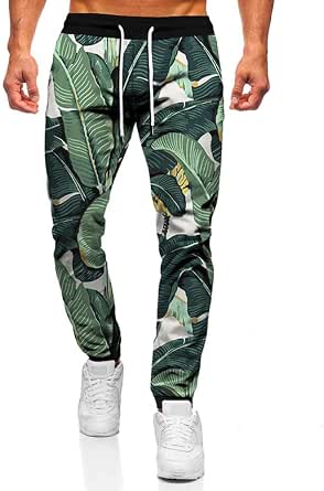 Amazon.com: Mens Floral Pants Trousers 