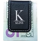 Personalized Engraved Money Clip with Magnetic Closure, Custom Engraved Minimalist Leather Money Clip For Him