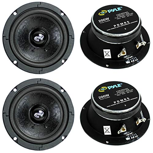 4) Pyle Pro PDMR5 5" 800W Car DJ/Home Mid Bass MidRange Speakers Drivers Audio