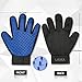 LAIKA Upgrated Pet Grooming Glove, Pet Hair Removal Mitts Deshedding Brush Glove: Breathable Comfortable & Efficient - Perfect for Dog Cat Rabbit Horse with Long & Short Fur, 1 Pair …