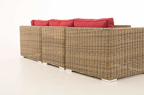 HomeStylist Polyrattan Gartengarnitur Monaco Rubinrot, Natura – Bild 6