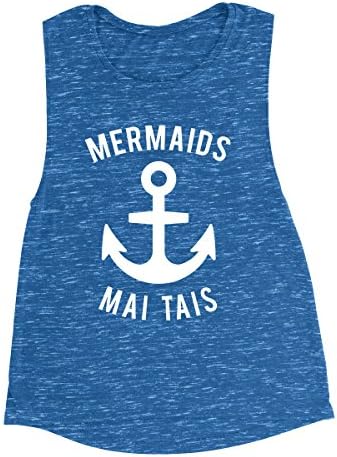 MERMAIDS + MAI TAIS Women's Muscle Tank Workout Fitness Top
