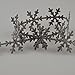 Fowod Winter Christmas Snowflake Trim Crafts Decoration,11 Yard/33 Feet,1 inch Wide (Grey)