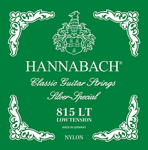 Hannabach Series 815 Classical Guitar Strings Professional Pack Low Tension Silver Special (All-Purpose String for Almost Any Instrument, Classical Guitar Strings, Made in Germany