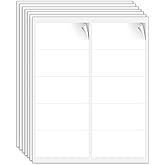 10 per Page Labels, Blank White Permanent Adhesive Shipping Address Labels for Laser/Ink Jet Printer, 2" x 4", 10-UP Labels (100 Sheet, 1000 Labels)
