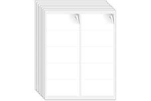 RBHK 10 per Page Labels, Blank White Permanent Adhesive Shipping Address Labels for Laser/Ink Jet Printer, 2" x 4", 10-UP Labels (100 Sheet, 1000 Labels)