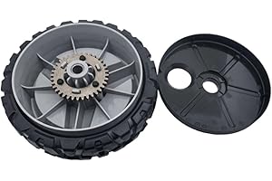 8 Inch Lawn Mower Drive Wheels with Inner Dust Covers, Replacement for 580365301 581840401, For HU700AWD HU800AWD LC221A for 