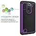 Tekcoo LG Treasure LTE Case, LG K7 Case, LG Tribute 5 Case, [Tmajor] [Purple] Shock Absorbing Hybrid Rubber Plastic Impact Defender Rugged Hard Cases Cover Shell for LG Tribute 5 / K7 / Treasure