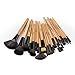 Premium Synthetic Kabuki Makeup Brush Set Cosmetics Foundation Blending Blush Eyeliner Face Powder Brush Makeup Brush Kit 24pcs (Burlywood)