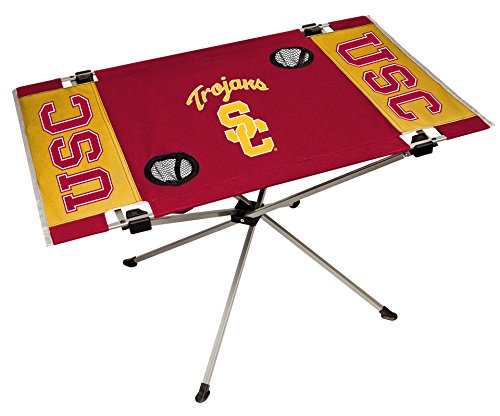 NCAA USC Trojans End Zone Tailgate Table, 31.5" x 20.7" x 19", Red