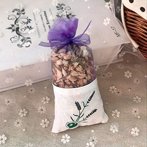 WOOAI Natural Rose flowers Jasmine Lavender Bud Dried Flower Sachet bag Aromatherapy wardrobe desiccant sachet car room Air Refreshing,Jasmine