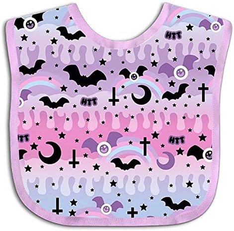 Baby Bandana Drool Bibs for Boys and Girls, Unisex Burp Cloths for Drooling and Teething, 100% Organic Cotton, Soft and Absorbent, Hypoallergenic - Pastel Goth Queen Pink