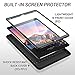 iPad Pro 10.5 Case, YOUMAKER Heavy Duty Kickstand Shockproof Protective Case Cover for New Apple iPad Pro 10.5 inch (2017 Version) with Built-in Screen Protector (Black/Black)