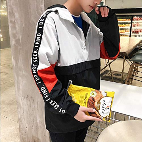 Onttno Men S Casual Hooded Lightweight Windbreaker Jacket Small White Pricepulse