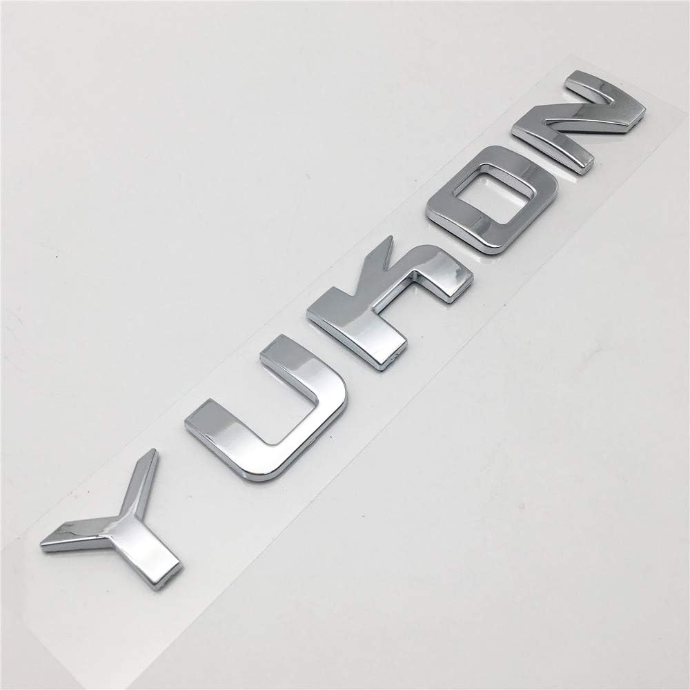 Amazon Com Ft C 1pc Word Yukon Chrome 3d Letter Writing Badge Name Plate Trunk Emblem Sticker Decal Clothing