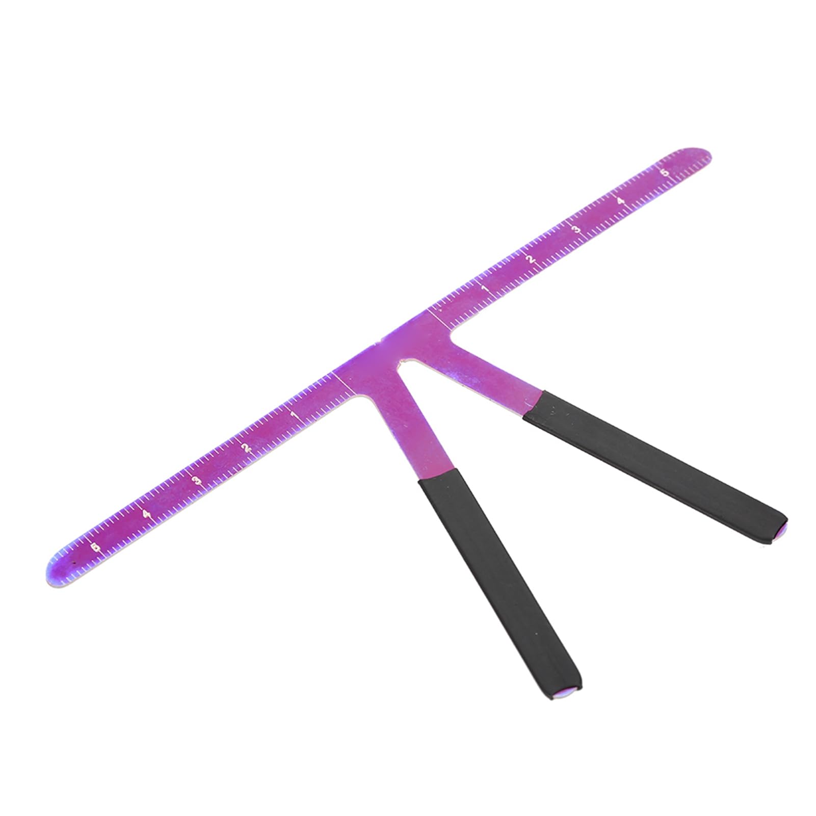 Tattoo Eyebrow Ruler, Permanent Makeup Measure Tool Metal Eyebrow Balance Ruler Shaping Stencil Tools(Purple)