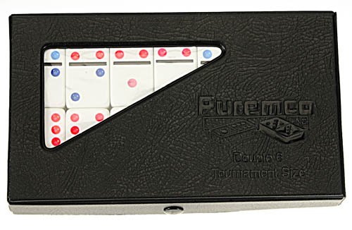 Dominoes Tournament Size, Double 6 Set _ with Color Dots - Thumbnail 5