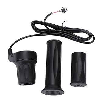 Dilwe 1 Paar Gasgriffe, Rechts Scooter Speed Control Twist Gashebel mit Normalem Linken Griff für Scooter E-Bike 22,5 mm