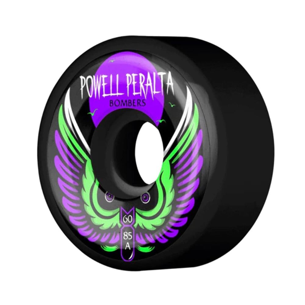 Powell Peralta Bombers 60mm 85A Black Skateboard Wheels
