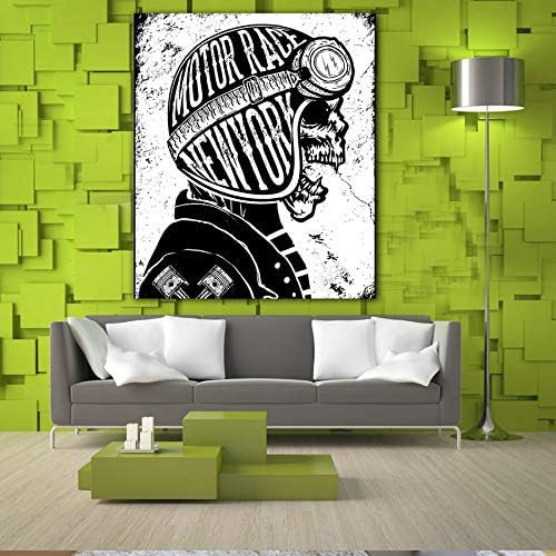 Diseño De Pintura De Lienzo Cráneo Carteles De Arte De Pared para Sala