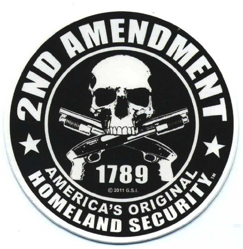 Motorcycle Helmet Sticker - 2nd Amendment America's Original Homeland Security