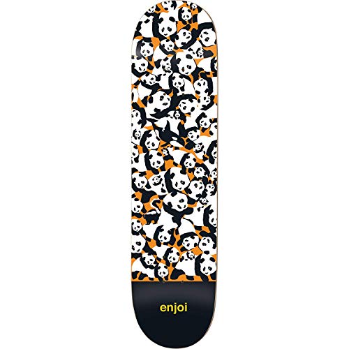 Enjoi Panda Pile Up Skateboard Deck -8.25 Orange Deck - Asse
