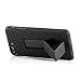 WizGear Shell Holster Combo Case Compatible with Apple iPhone 7 Plus with Kick-Stand and Belt Clip - Black