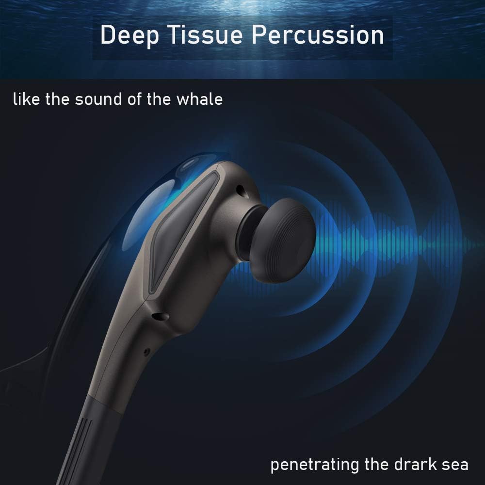 TYMO Black Whale Heat Therapy Massager – Dual Motor Handheld Massager, up to 4000 RPM with 5 Hyper Skin Friendly Silicone Heads, Cordless and Lightweight for Percussion, Kneading and Tapping: Health & Personal Care