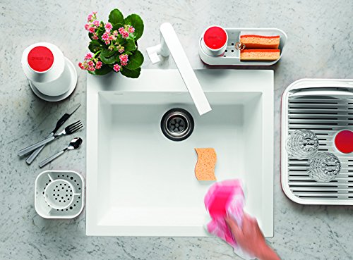 Guzzini My Kitchen Sink Tidy Caddy with Soap Dispenser, 7-1/2-Inches, Matte Grey