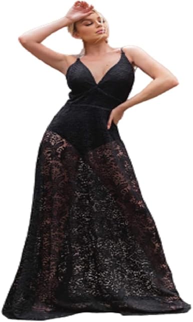 vestido de festa longo com saia transparente