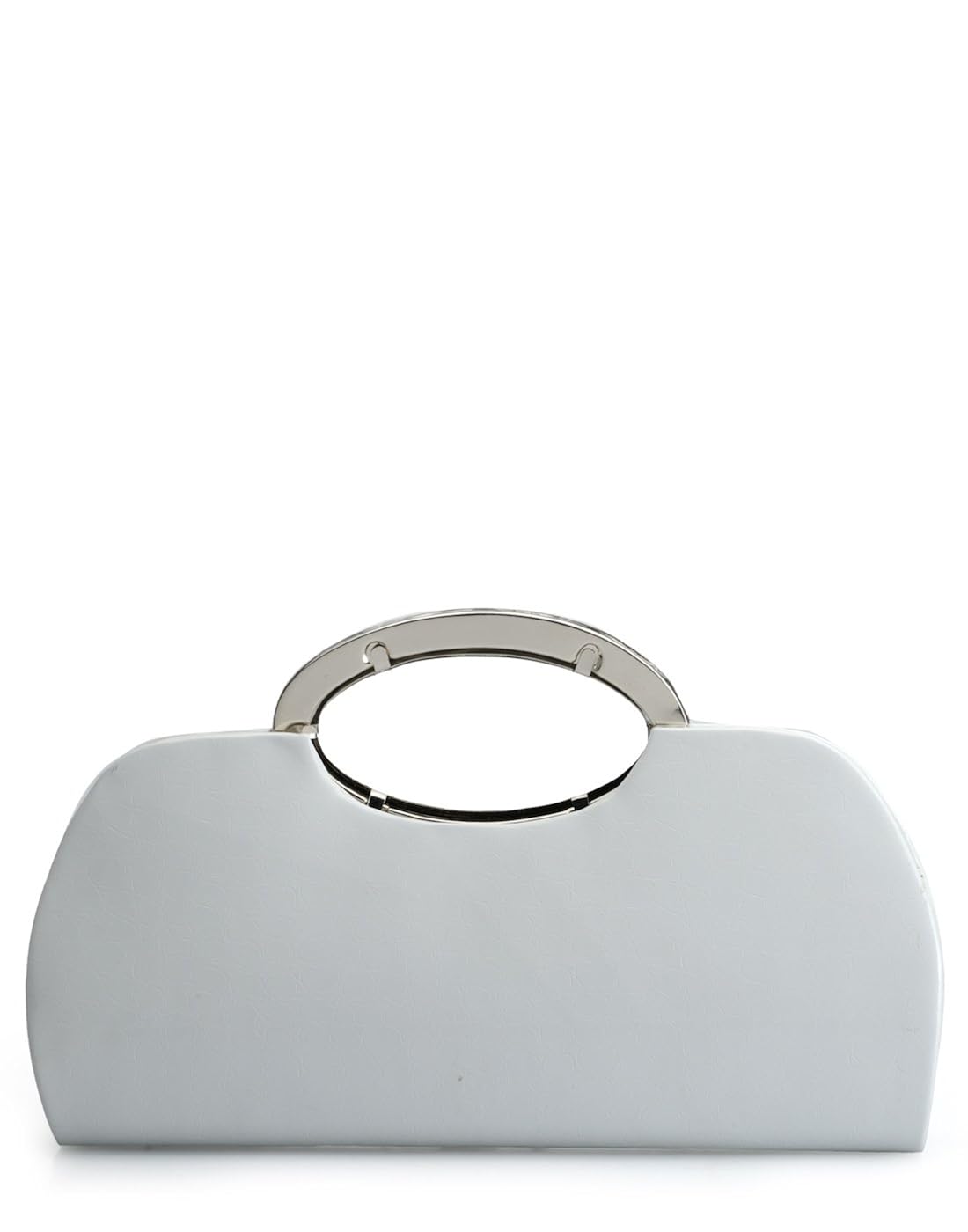 oleva women's croco leather white clutch