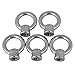 CNBTR Japanese Style Silver M8 304 Stainless Steel Ring Shape Lifting Eye Nut Set of 5